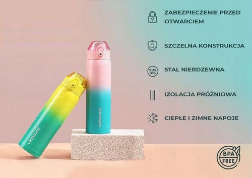 KUBEK TERMICZNY TERMOS na kawę z ustnikiem 500ml Butelka próżniowa na Arena.pl