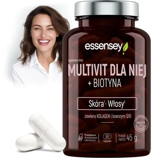 WITAMINY DLA KOBIET + KOLAGEN + BIOTYNA NA SKÓRĘ WŁOSY METABOLIZM 90 KAPS zdjęcie 1