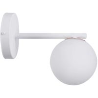 Kinkiet LAMPA ścienna GAMA 33195 Sigma loftowa OPRAWA szklana kula ball na wysięgniku biała