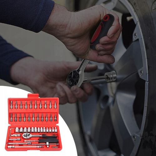 ZESTAW KLUCZY NASADOWYCH KLUCZE NASADOWE 46el TORX WKRĘTAKI IMBUSY na Arena.pl