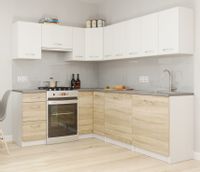 Zestaw mebli kuchennych Palermo Białe + SONOMA