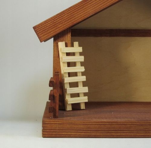 Szopka bożonarodzeniowa sosnowa +oświetlenie led brązowa na Arena.pl