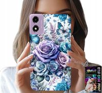 ETUI DO MOTOROLA MOTO E14 - KWIECISTE WZORY RÓŻEKWIATKI CASE + SZKŁO