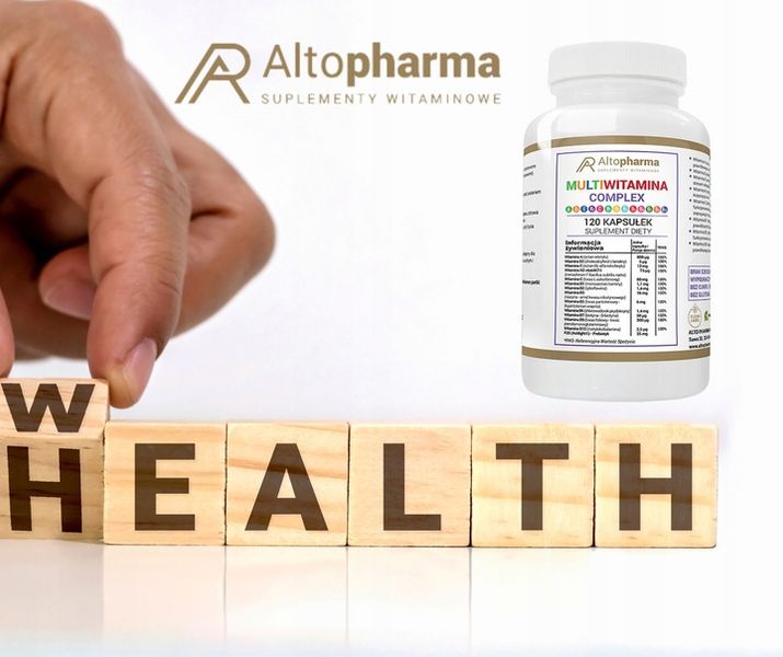 MULTIWITAMINA COMPLEX ADEK + WITAMINA C + WITMINA B Alto Pharma 120 kaps. zdjęcie 7