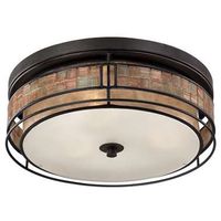 Orientalna LAMPA plafon QZ-LAGUNA-F-L Elstead QUOIZEL sufitowa OPRAWA mozaika ciemny brąz beżowy