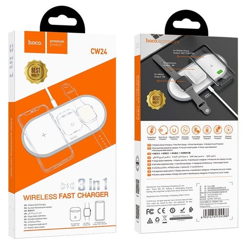 HOCO CW24 3IN1 WIRELESS CHARGER WHITE na Arena.pl