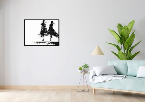 Plakat 80x60cm Atramentowy Przerys na Arena.pl