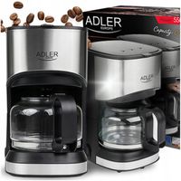 Ekspres do kawy przelewowy 0,7L Blokada kapania ADLER AD 4407 czarny