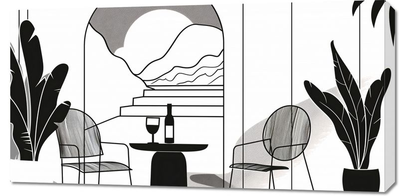 Obraz 100x50cm Relaks w Monochromie zdjęcie 1