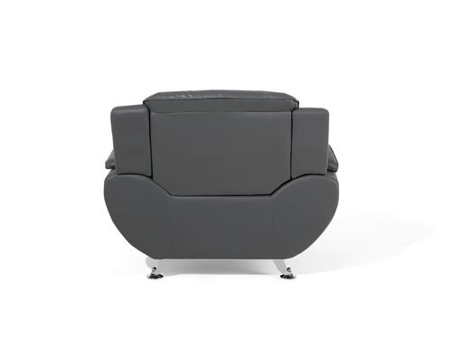 Fotel ekoskóra szary LEIRA na Arena.pl