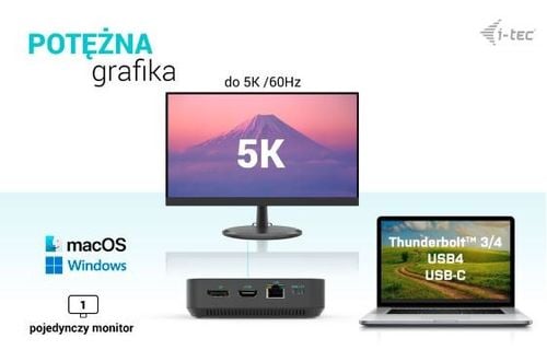 Stacja dokujaca i-tec USB-C - HDMI Dual DP Docking Station + PD 100W na Arena.pl