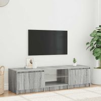 Szafka pod TV, z LED, szary dąb sonoma, 140x40x35,5 cm