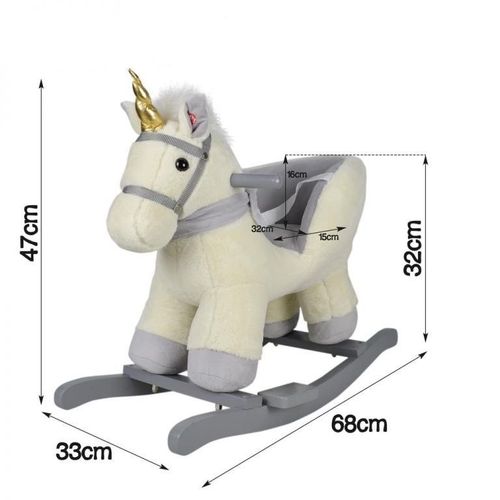 Pluszowy jednorożec na biegunach, 68 x 33 x 47 cm na Arena.pl