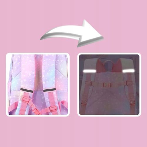 PLECAK SZKOLNY TORNISTER DLA DZIEWCZYNKI KLASA 1-3 WIELOKOMORY DO SZKOŁY na Arena.pl