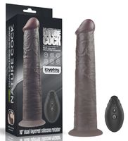 Ciemne dildo z bezprzewodowym pilotem