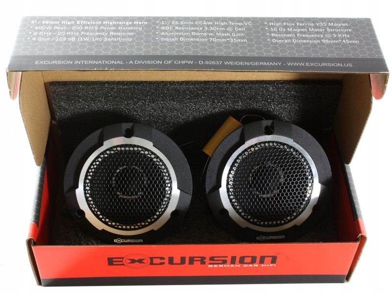 Głośniki Tweetery cykacze Excursion 600W zwrotnice zdjęcie 12