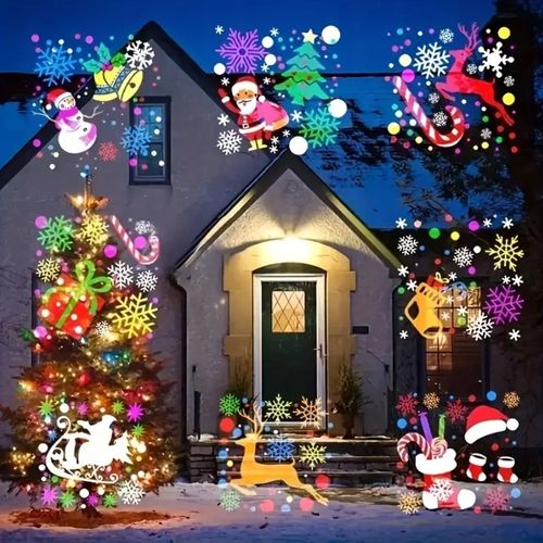 PROJEKTOR LED ŚNIEG ŚWIĄTECZNY LASEROWY REFLEKTOR RZUTNIK ŚNIEG MIKOŁAJ na Arena.pl