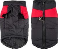 Kamizelka dla psa zimowa czarno-czerwona rozm. S