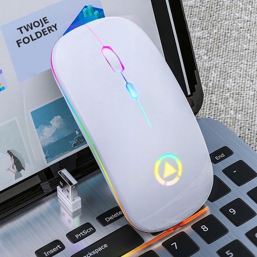 MYSZKA BEZPRZEWODOWA MYSZ OPTYCZNA SLIM LED CICHA BEZKLIKOWA 1600dpi na Arena.pl