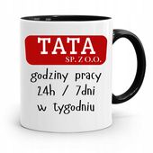 Kubek Czarny Na Dzień Ojca Tata Sp. Z O. O. Z Nadrukiem Ze Zdjęciem