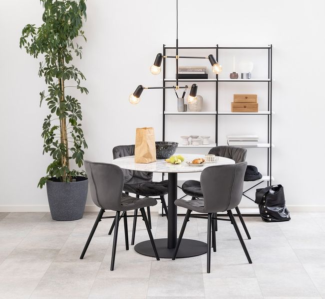 Stół okrągły Corby marmur/czarny 105cm zdjęcie 2