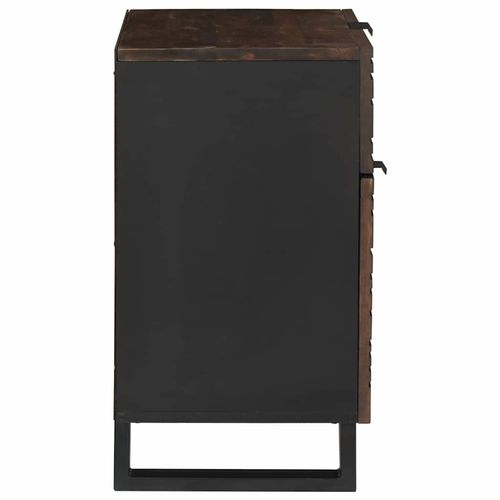 Szafka Nocna orzech włoski 50 x 33 x 60 cm lite drewno mango na Arena.pl