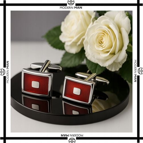 SPINKI DO MANKIETÓW MĘSKIE CZERWONE IDEALNY PREZENT DLA NIEGO na Arena.pl