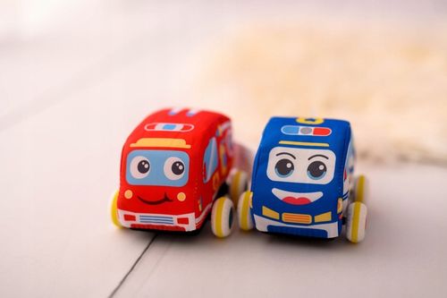 Autko miękkie dla dziecka 2 Autka Straż Policja na Arena.pl