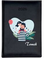 KALENDARZ A6 2026 TYGODNNIOWY prezent na dzień taty twój napis imię