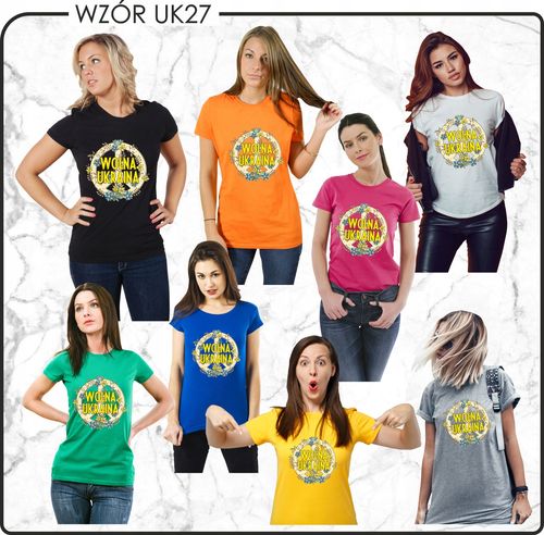 T-SHIRT KOSZULKA WOLNA UKRAINA SLAVA UKRAINI na Arena.pl