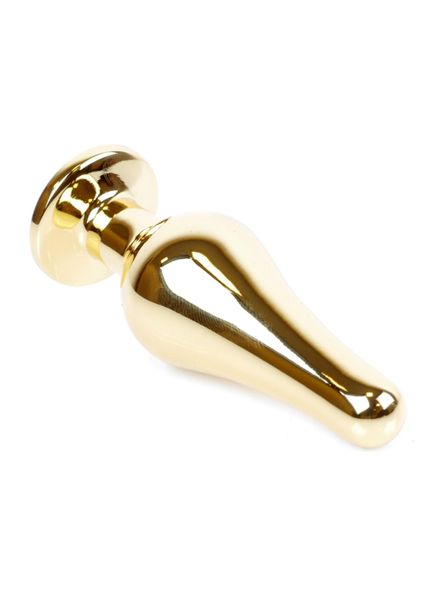 Plug-Jewellery Gold Butt Plug- Pink zdjęcie 2
