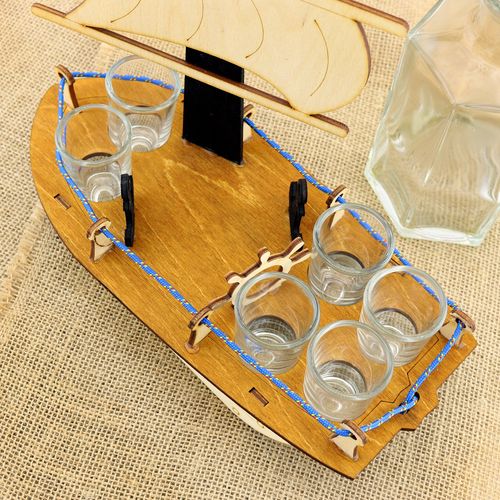 Prezent dla TATY Karafka STATEK MASZTOWIEC grawer NA DZIEŃ OJCA na Arena.pl