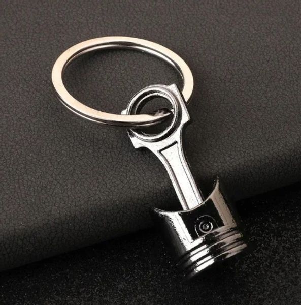 Breloczek Srebrny Tłok Silnikowy Piston Amulet Engine Piston Pipe do Auta zdjęcie 12