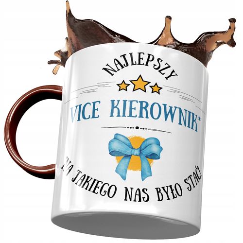 Kubek Bordowy Dla Vice Kierownika Najlepszy Z Nadrukiem Ze Zdjęciem na Arena.pl