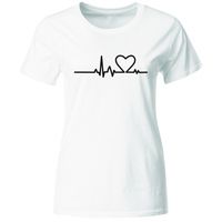 KOSZULKA SERCE LINIA ŻYCIA, BIAŁA, ROZ. M