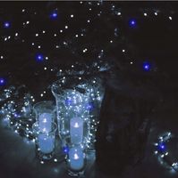 LAMPKI CHOINKOWE 1000 LED BIAŁE ZIMNE + NIEBIESKI FLASH FLESZ BŁYSK ZEW 70M