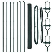 Ogrodzenie z słupkami Zielony 1.6 x 10 m Stal pokryta PCV