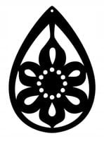 Zawieszka dekor ozdoba ażurowa dekoracja Z7 czarna