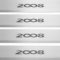 Listwa progowa PEUGEOT 2008 Stal nierdzewna 304 mat z czarnymi literami