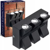 Lampa elewacyjna ścienna LED 6W 540lm Kinkiet zewnętrzny ogrodowy