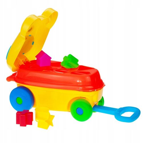 SORTER WALIZECZKA Z KLOCKAMI PCHACZ CIĄGNICZEK KLOCKI TYGRYS Z RĄCZKĄ na Arena.pl