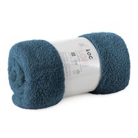 Koc jednokolorowy flano KLORI 170X210 turkusowy