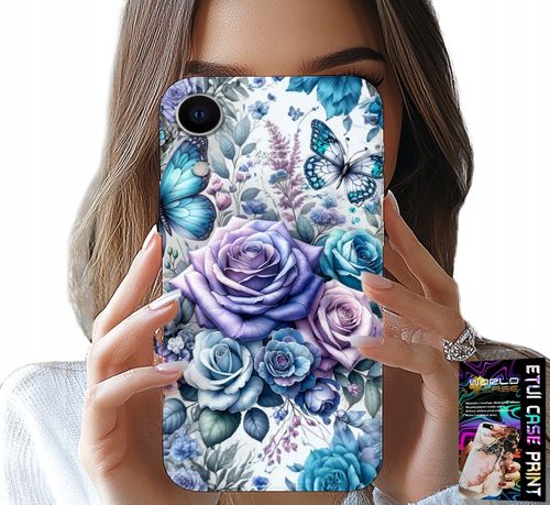 ETUI DO IPHONE XR - KWIECISTE WZORY RÓŻEKWIATKI CASE + SZKŁO na Arena.pl