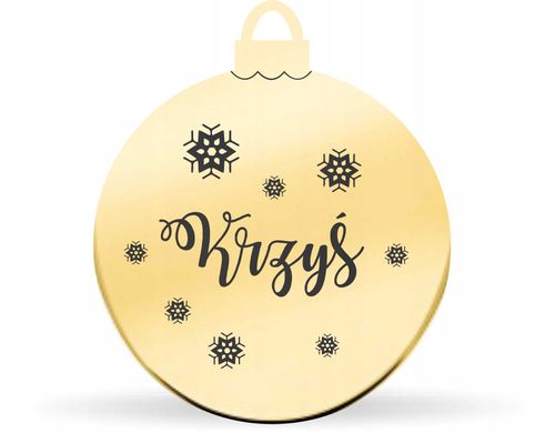 Bombka z imieniem imię srebrna złota napis grawer na Arena.pl