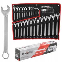 YATO ZESTAW KLUCZY PŁACHTA KLUCZE PŁASKO-OCZKOWE 6-32mm 25szt YT-0365