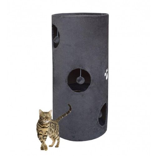 DRAPAK TUBA WIEŻA LEGOWISKO DLA KOTA 78CM SIWY 4 POZIOMY na Arena.pl