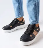 Czarno-złote sportowe sneakersy Parma 38