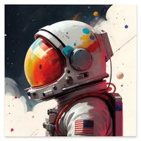 Obraz na płótnie abstrakcja astronauta 70x70 cm