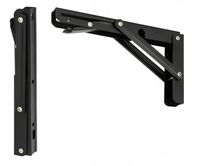 2x SKŁADANY WSPORNIK BLATU PÓŁKI STOŁU - WYTRZYMAŁY - 450 MM CZARNY