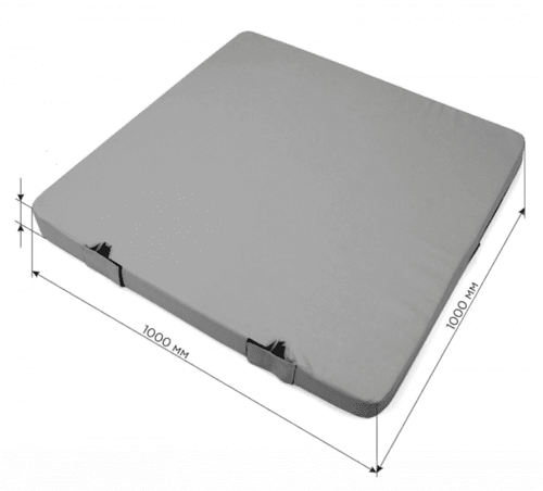 materac gimnastyczny Gamma 100x100 cm 5 cm czerwono-żółty na Arena.pl